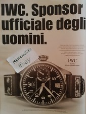 IWC PILOT AVIATORE "UOMINI" 2002 PUBBLICITÀ ADVERTISING WERBUNG ITALIAN CLIPPING