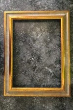 Cornice di legno 40x50 lavorazione foglia oro  gola argento antico