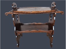 TAVOLINO DESSERTIERA IN MASSELLO INTEGRA E ORIGINALE EPOCA 800' RESTAURATO