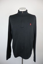 POLO RALPH LAUREN MAGLIA CON ZIP UOMO L MAN T-SHIRT CASUAL VINTAGE COTONE COTTON