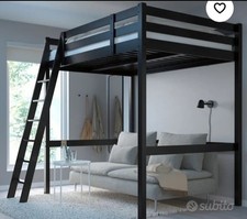 Struttura per letto a soppalco, nero, 140x200 cm modello Stora Ikea usato