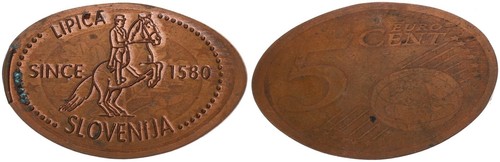 Marca token moneta allungata - marca,
