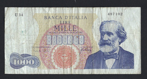 Repubblica italiana 1000 lire - italiana,