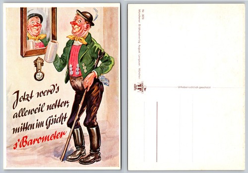 Cartolina umorismo specchio - cartolina,