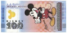 100 DISNEY DOLLARS OFFICIAL DISNEY BANKNOTE PORTRAIT MICKEY MOUSE 2025 FDS