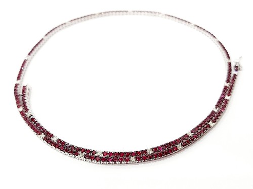 Collana tennis oro bianco - in,