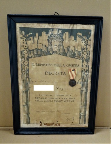 Wwi decreto medaglia a - medaglia,