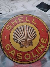 Insegna Shell Gasoline Di Latta  Riproduzione