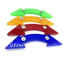 5pz Cinghia Riflettente Doppia Freccia Bicicletta Mountain Bike Cerchio Acciaio Raggi Riflettore