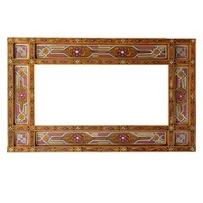 Cornice specchio legno giallo