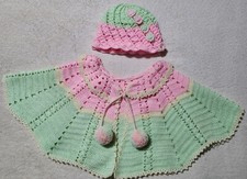 Coprispalle ,cappellino Bambina All'uncinetto 