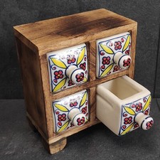 Mini Cassettiera Legno Con