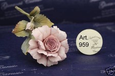 Rosa bomboniera matrimonio Capodimonte Porcellana