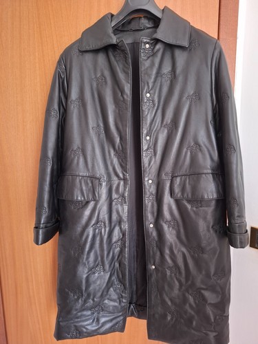 Cappotto pelle nero donna - pelle,