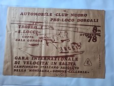 Rara Locandina 1978 Gare Internazionali Velocità In Salita Sardegna Cala Gonone