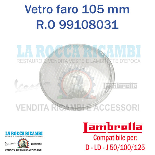 Vetro faro lambretta ld - faro,