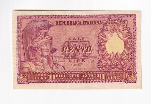 Italy 100 lire lira 1951 - 100, 92