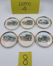 Set di 6 piattini in ceramica stile inglese