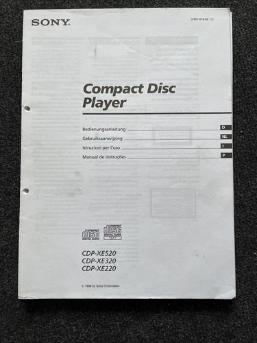 Sony cdp xe220 - sony, cdp-xe220
