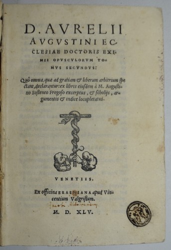Sant agostino ediz 1545 - –,