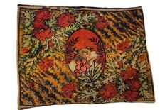 Antica CHASE slitta crine di cavallo carrozza passeggino giro coperta caccia cane occhio finto 