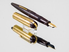 1943 Wahl eversharp skyline demi - presentazione striscia radiale riempita d'oro marrone