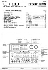 ROLAND CR-80 Schematic Diagram Service Manual Schaltplan Techniques