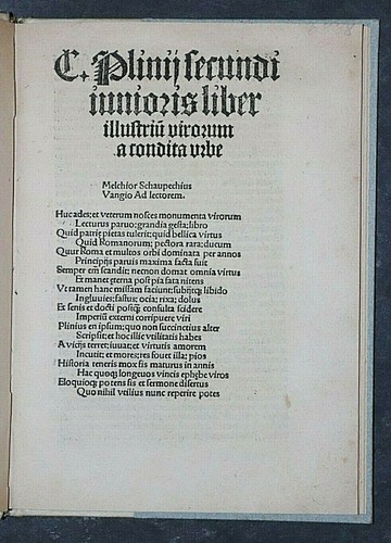 Inkunabel gasius plinius - inkunabel,,