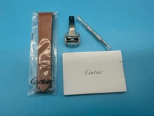 Cinturino orologio Cartier 21x18 pelle marrone miele chiusura deployante SANTOS LARGE NUOVO