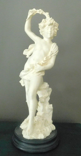 Scultura statua putti giovane - putti,