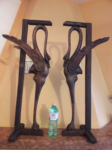 Legno antico grande coppia - legno,