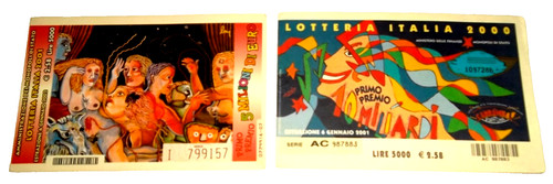 Vintage biglietti lotteria - vintage-,