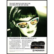 Autoradio Pioneer Supertuner III 1986 stampa vintage pubblicità audiofilo anni 80 arte da parete