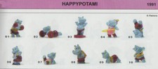 sorpresine kinder HAPPYPOTAMI 1991 a scelta