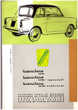 BIANCHINA Berlina e cabrio  1966 – Catalogo parti ricambio! Spare parts