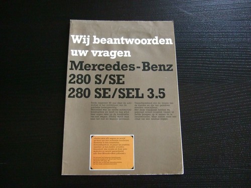 Brochure mercedes 280s - brochure, 280s/se