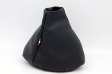 FIAT 500 dal 2006 CUFFIA LEVA CAMBIO fatta a mano in vera pelle nera e tricolore