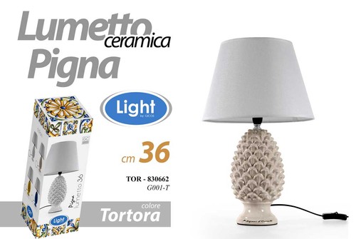 Lumetto pigna tortora lampada - lumetto,