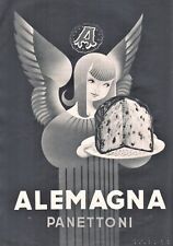 PUBBLICITA' 1952 PANETTONE ALEMAGNA NATALE ANGIOLETTO ANGELO LUCIEN BERTAUX 