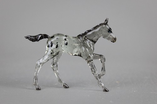 Ooak clearware black appaloosa - ooak,