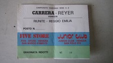 BIGLIETTO BASKET REGGIO EMILIA RIUNITE - CARRERA REYER VENEZIA - CAMP. NAZ. A2