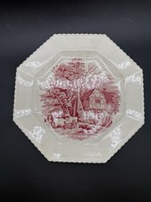 1858 antico piatto ottagonale