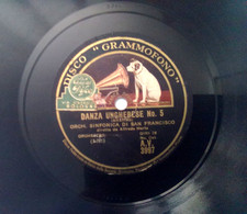 ALFRED HERTZ San Francisco Orchestra 78 rpm DANZA UNGHERESE Italy HMV AV3997