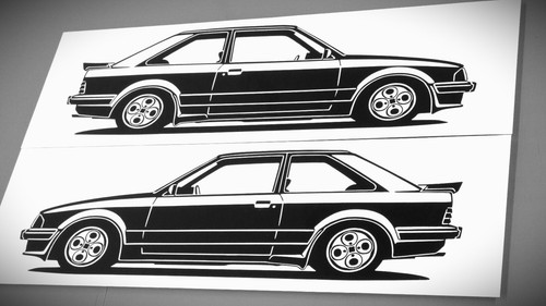 Adesivo ford escort - adesivo,