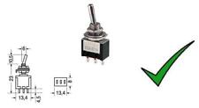 Deviatore levetta leva miniatura unipolare 3 posizioni ON-OFF-ON 250V 3A-125V 6A