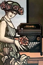 Poster Manifesto Locandina Pubblicità Olivetti  Ufficio Stampa Vintage 40x50 Cm.
