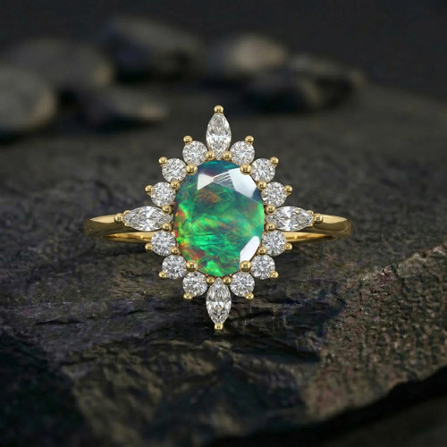 Anello fidanzamento opale - anello,