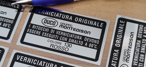 Adesivo etichetta restauro
