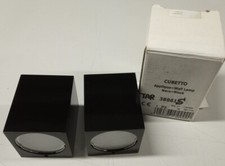 Coppia lampade parete cubetti nero lucido. Luce solo verso il basso lampada G9