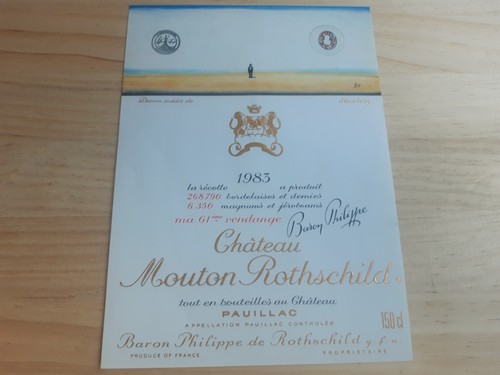 étiquette vin chateau mouton - étiquette,